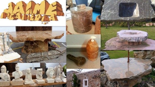 Jaime Picapiedra trabaja artesanalmente la piedra natural en Ibiza desde 1989