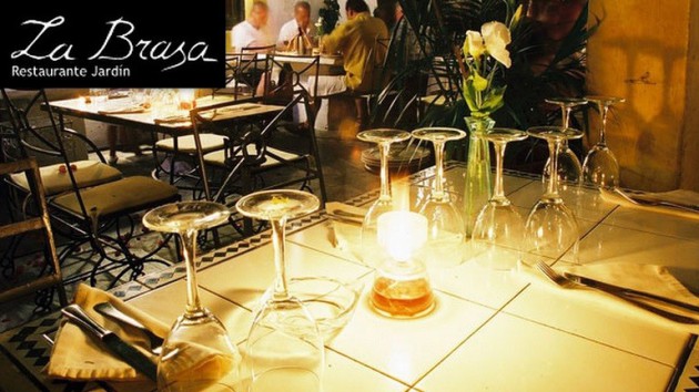 Restaurante Jardin LA BRASA    "Fundado en 1977" Calle Pere Sala, 3 07800   Ibiza (Eivissa)﻿ Telf.  (+34)  971 301 202   Cocina Mediterránea y tradicional con un toque vanguardista