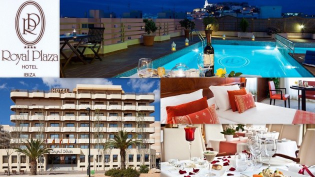 Hotel ROYAL PLAZA  ****      Calle Pedro Frances, 27 - 29 07800 Ibiza (Eivissa)                    ﻿ Telf.  (+34)  971 31 00 00   En pleno centro de Ibiza, es un lugar fantástico desde el cual disfrut