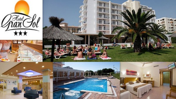 Hotel GRAN SOL ***    Calle Soledad, 49 07820  Sant Antoni  -  Ibiza (Eivissa)                    ﻿ Telf.  (+34)  971 34 11 08   Es un hotel en el que la estancia resulta muy agradable, destacando la 
