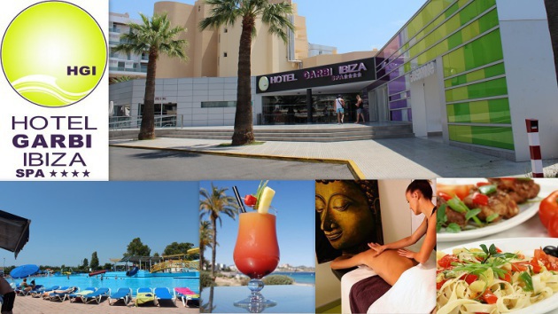 Hotel GARBI Ibiza & Spa ****   Calle de La Murtra,  5 07817   Playa den Bossa  -  Ibiza (Eivissa) Telf.  (+34)  971 395 862   Muy bien situado en primera línea de mar.